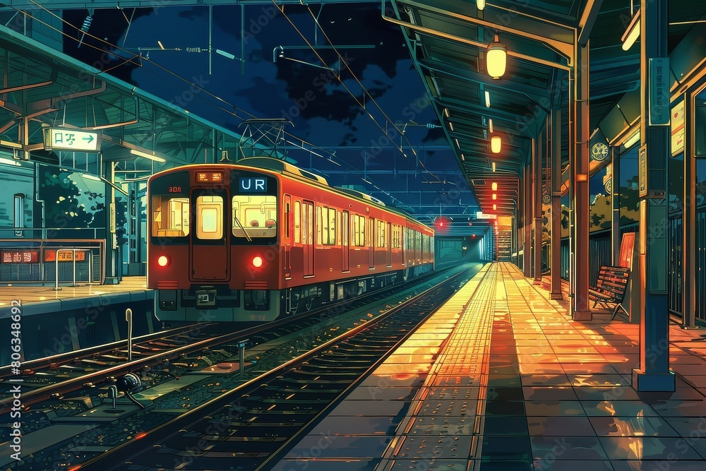 Anime Background Train Station 70S