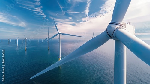 An offshore wind farm made with Ai generative technology