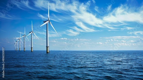 An offshore wind farm made with Ai generative technology