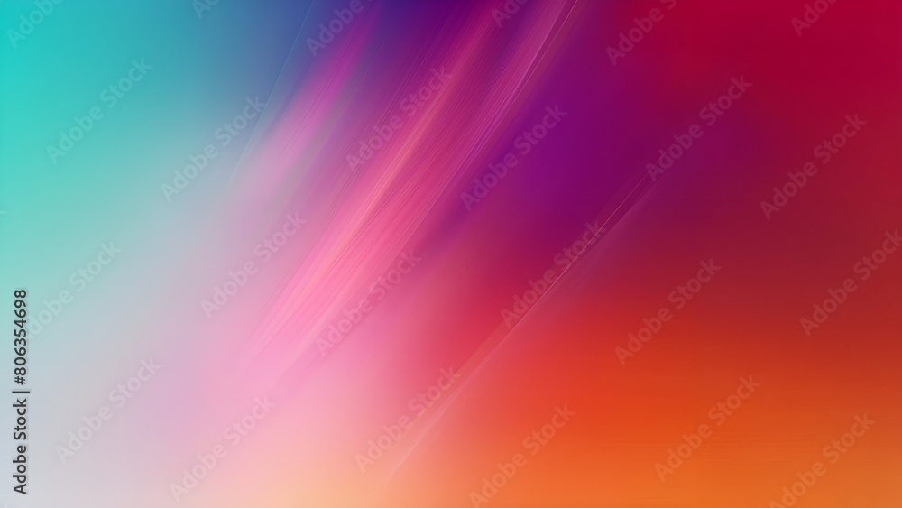 Abstract colorful gradient background with smooth diagonal light streaks in blue, pink, purple, and red