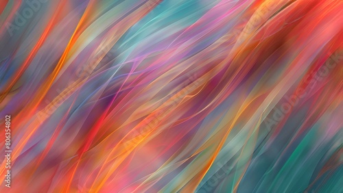 Abstract painting with vibrant colors and a smooth flowing pattern
