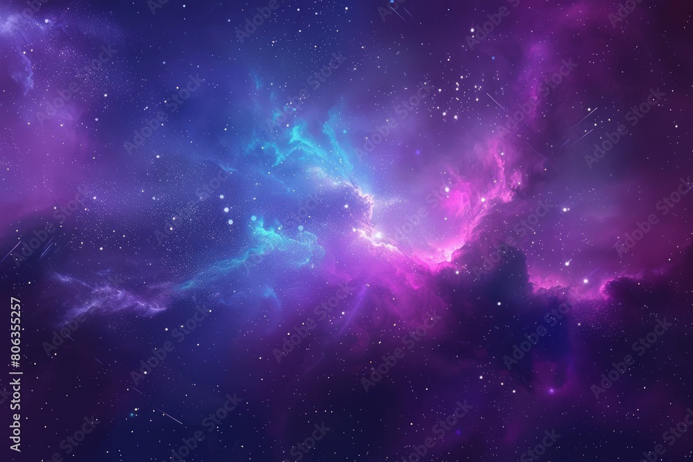 Beautiful purple and blue galaxy background with stars. Generate AI image Beautiful purple and blue galaxy background with stars. Generate AI image
