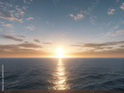 sunset in the sea