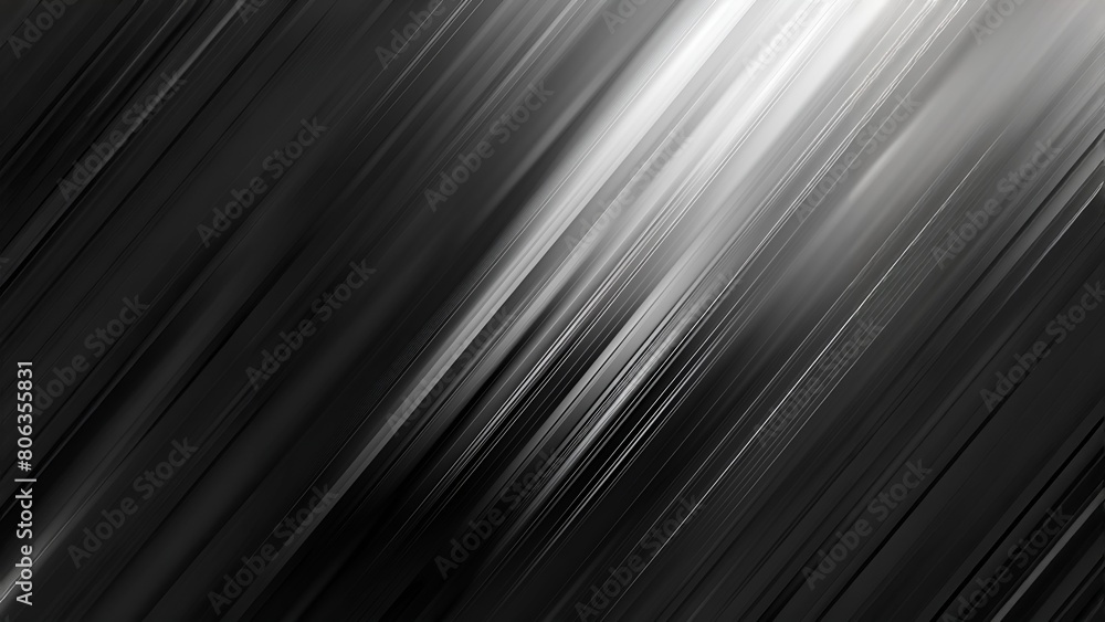 Abstract background with diagonal silver stripes and a shiny gradient in black and white Abstract background with diagonal silver stripes and a shiny gradient in black and white