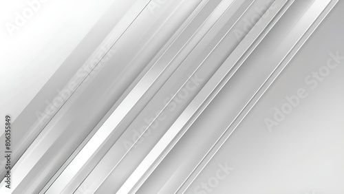Abstract white and gray geometric corporate background with diagonal lines