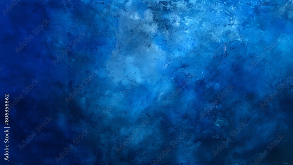 Abstract blue grunge background with dark and light areas of color