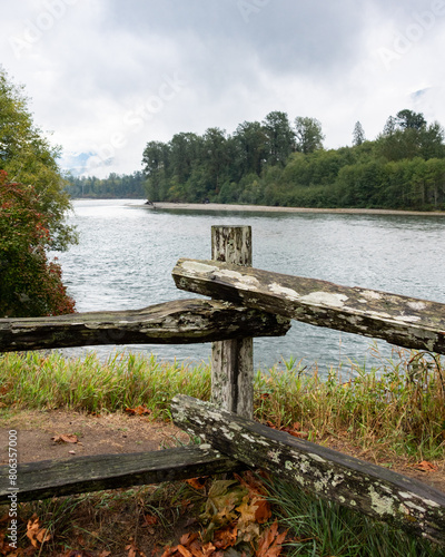 View from a small roadside stop along  the Skagit Wild and Scenic River System - Washington
