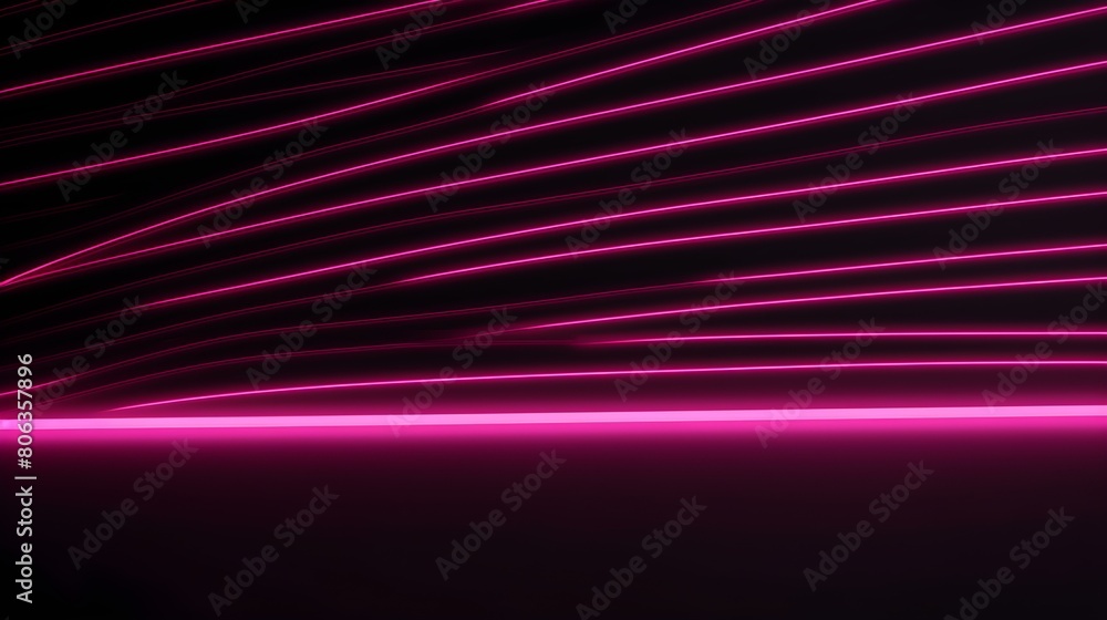 Glowing light pink Neon Lights in the Dark. Elegant Background with Copy Space