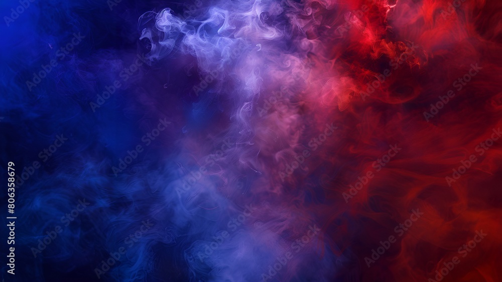Abstract blue and red smoke background, colorful smoke clouds, mist effect, and colorful fog Abstract blue and red smoke background, colorful smoke clouds, mist effect, and colorful fog