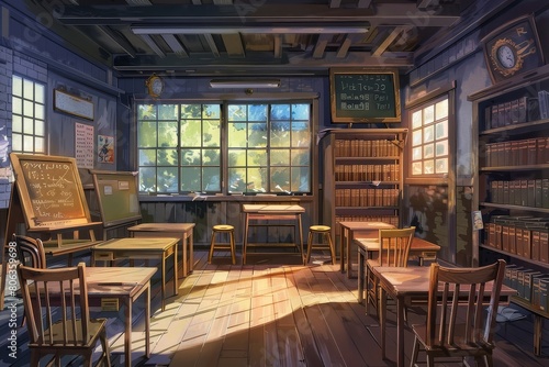 Classroom Anime Background