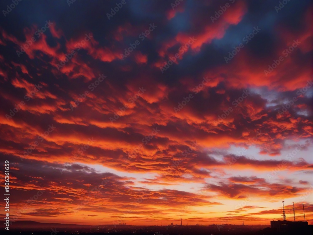 Naklejka premium sunset in the sky