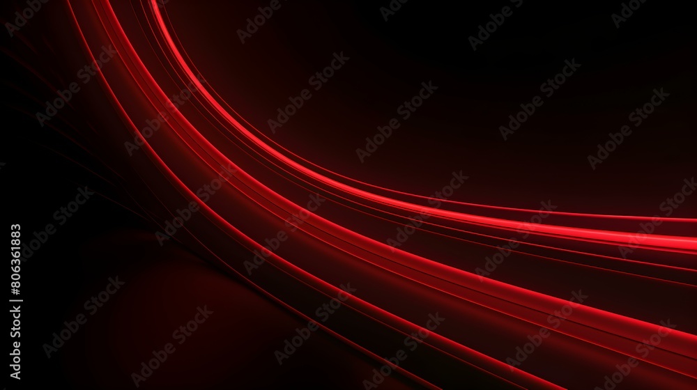 Fototapeta premium Glowing red Neon Lights in the Dark. Elegant Background with Copy Space