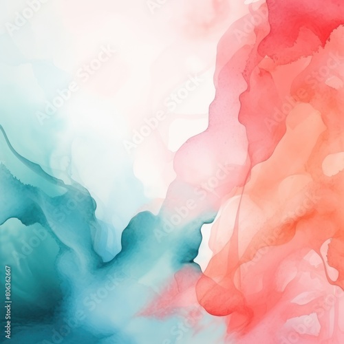 Coral background abstract water ink wave  watercolor texture blue and white ocean wave web  mobile graphic resource for copy space text 