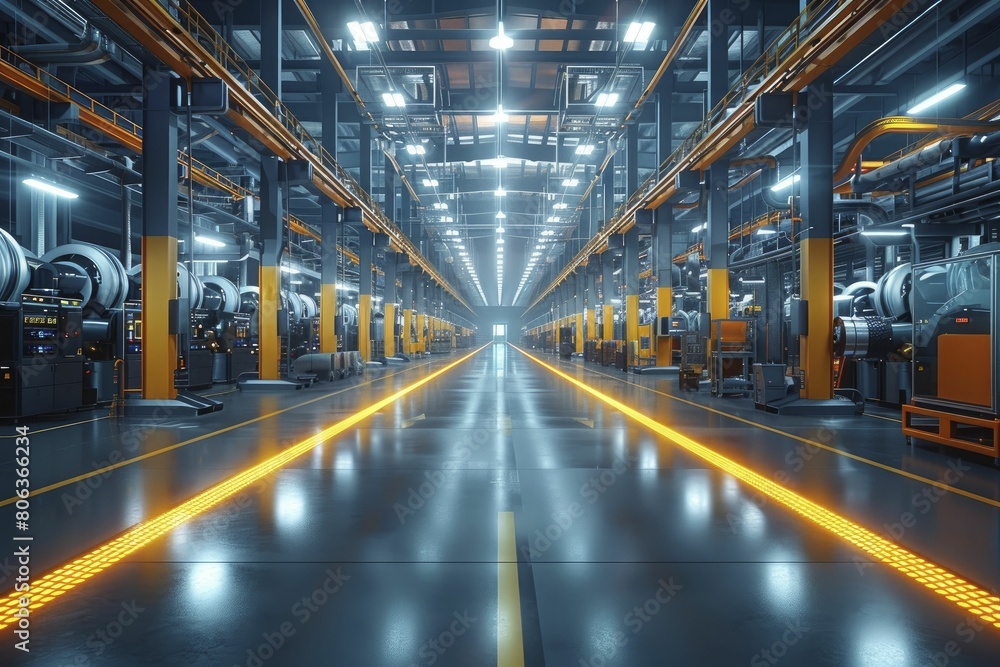 Explore the futuristic production environment featuring cutting-edge automation, perfect for captivating social media and informative articles. Explore the futuristic production environment featuring cutting-edge automation, perfect for captivating social media and informative articles.
