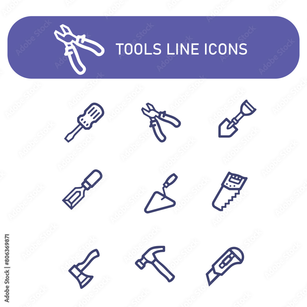 repair tools vector icon , tools line icon