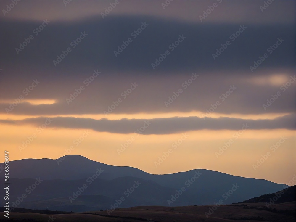 sunset over the mountains