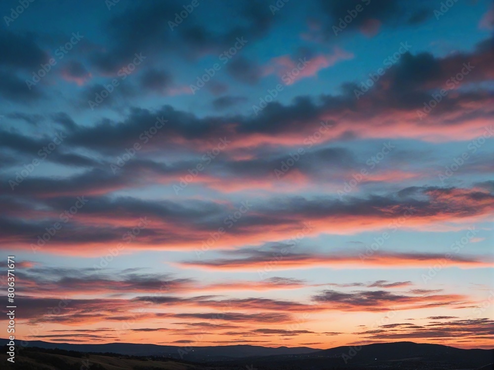 Fototapeta premium red sunset sky