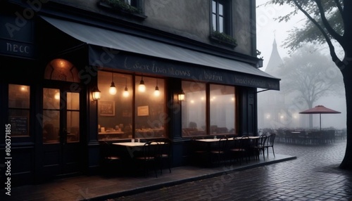 dark and mysterious Charming Europeanstyle cafe wi