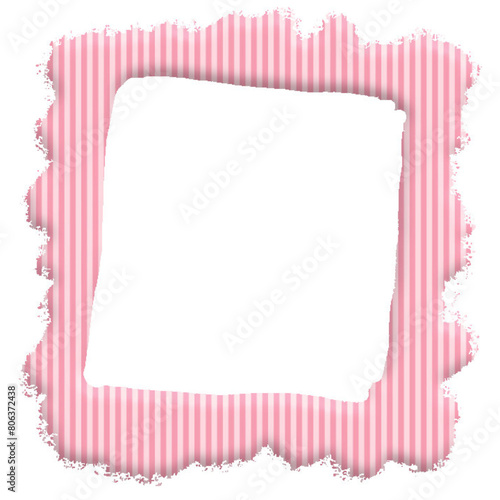 pink striped fabric square frame - modern vector graphic resource - ideal for greeting cards, presentations, canva, photography, scrapbooking, cricut, sublimation, stickers, tags	