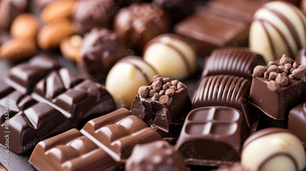 Sweet chocolates, generated with ai Sweet chocolates, generated with ai