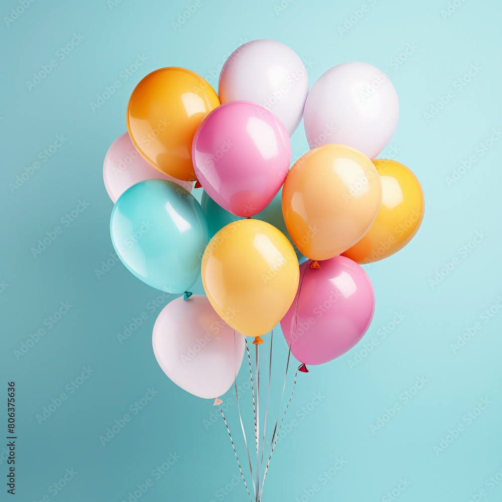 colorful balloons isolated, balloons background, red and yellow balloons, balloons isolated on