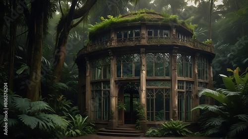 Verdant Haven: Glass House Oasis in the Jungle