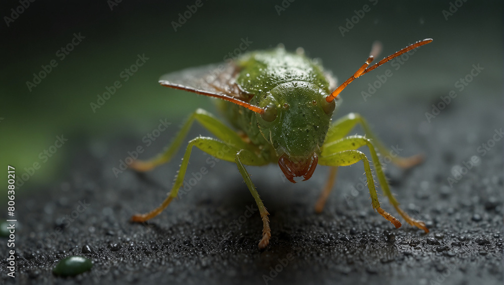 Aphid close view Aphid close view