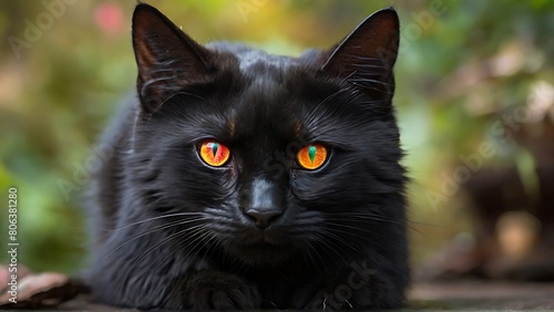 The Millionaire Cat with Blue and Yellow Eyes Royal Noir © Online Jack Oliver