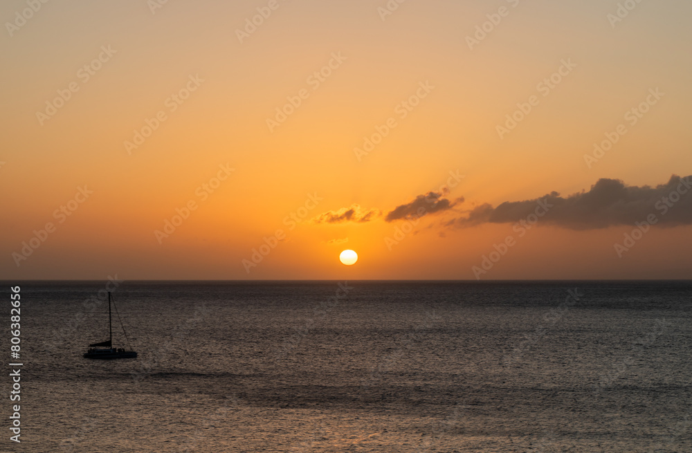 Beautiful Kaanapali Beach sunset, Maui, Hawaii