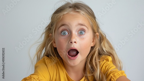 Little Girl Making Funny Face With Hands