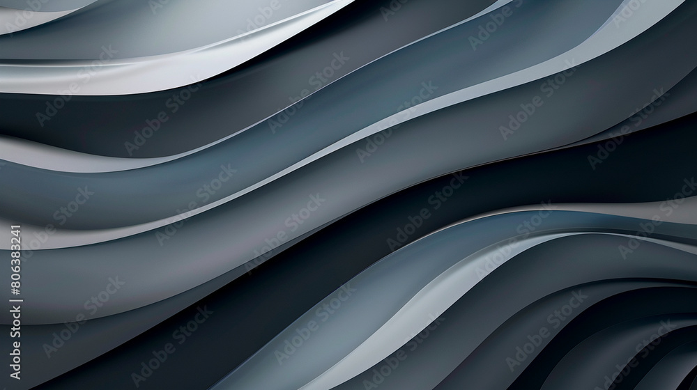 Obraz premium blue and white abstract background with curves.