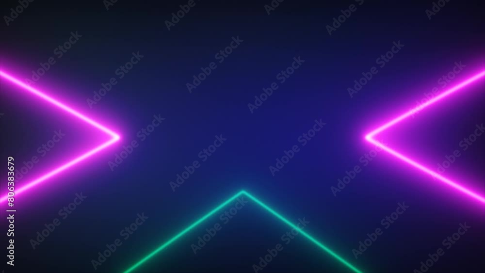 Video wallpaper club decoration pink and green neon triangles hazy background blinking Video wallpaper club decoration pink and green neon triangles hazy background blinking