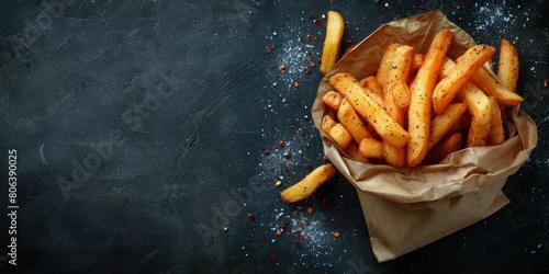 Crispy Delights: A Bag of French Fries photo