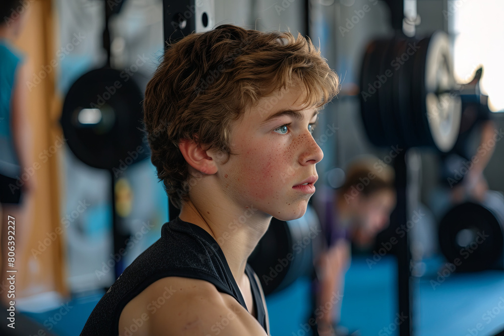 Young athlete getting ready for crossfit training
Young athlete getting ready for crossfit training
