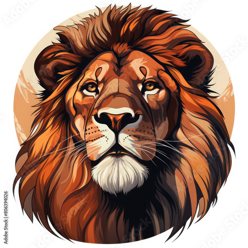 Watercolor West African Lion vector  clipart Illustration  Generative Ai