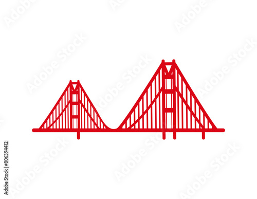 San francisco bridge vector, golden bridge vector, printable file