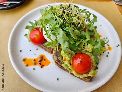 Avocado Toast served on a Plate