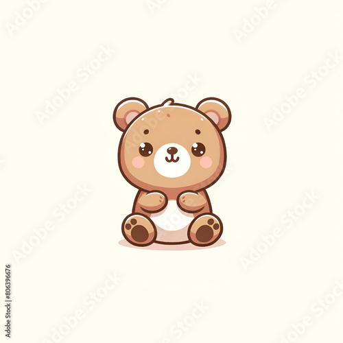 teddy bear cartoon on clear background