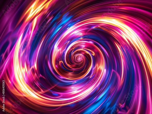 A psychedelic swirl of neon colors, creating a dynamic and energetic display