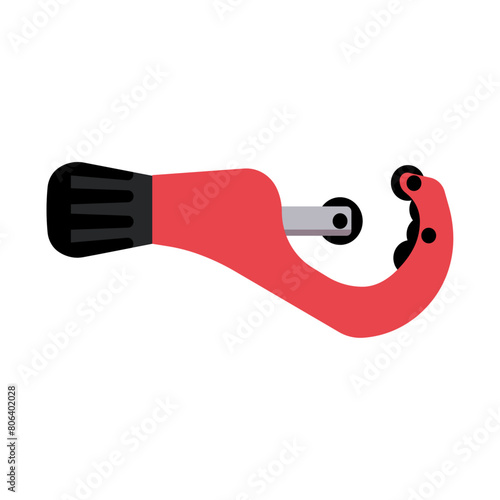 Tubing Cutter Tool for Home Repairs and Professional Plumbing Work, Vector Flat Illustration Design