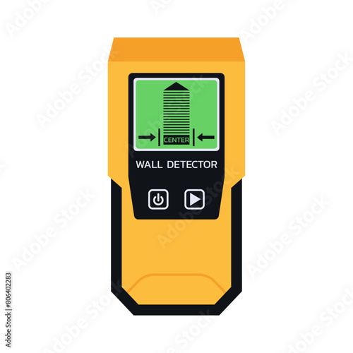 Efficient Stud Finder Device Tool for Accurate Wall Scanning, Vector Flat Illustration Design