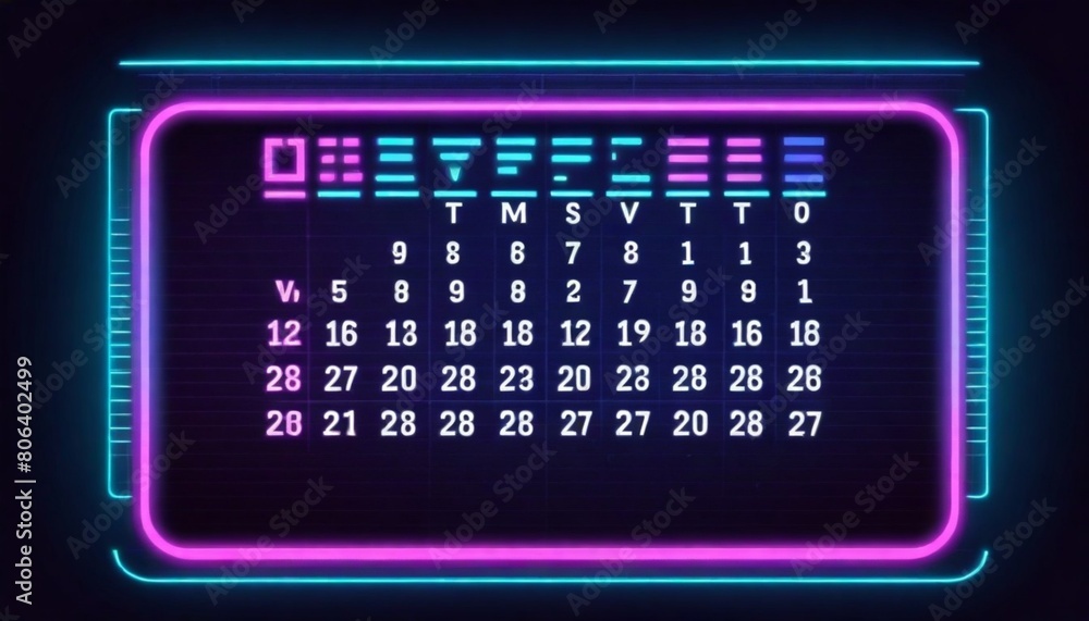 cyberpunk A calendar icon representing schedule or (10)