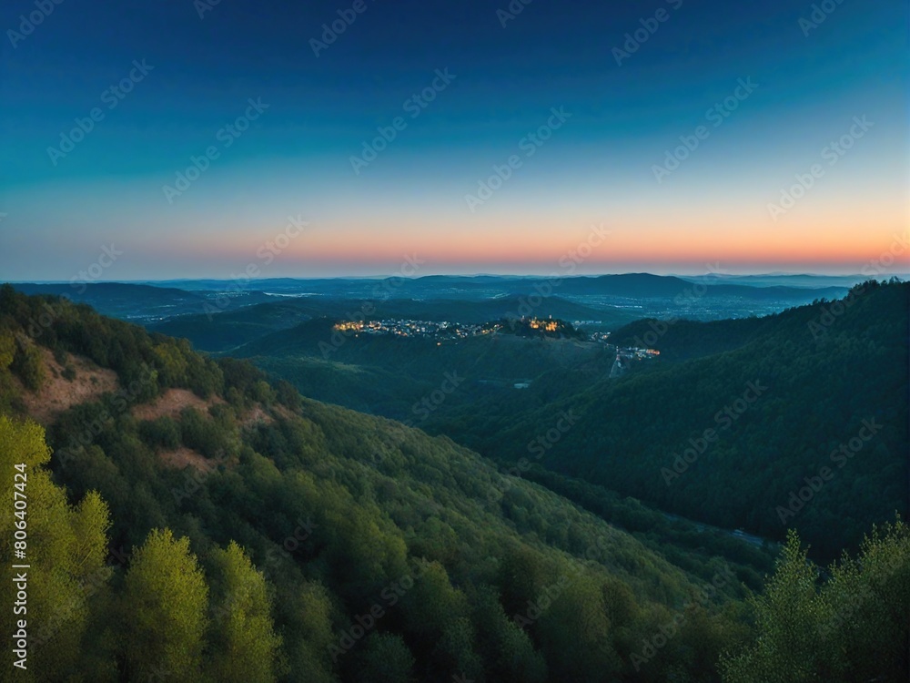 sunset over the mountains