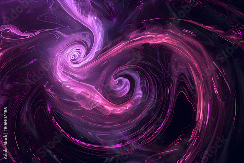 Neon swirls of pink and purple creating a surreal dreamscape. Breathtaking abstract artwork.