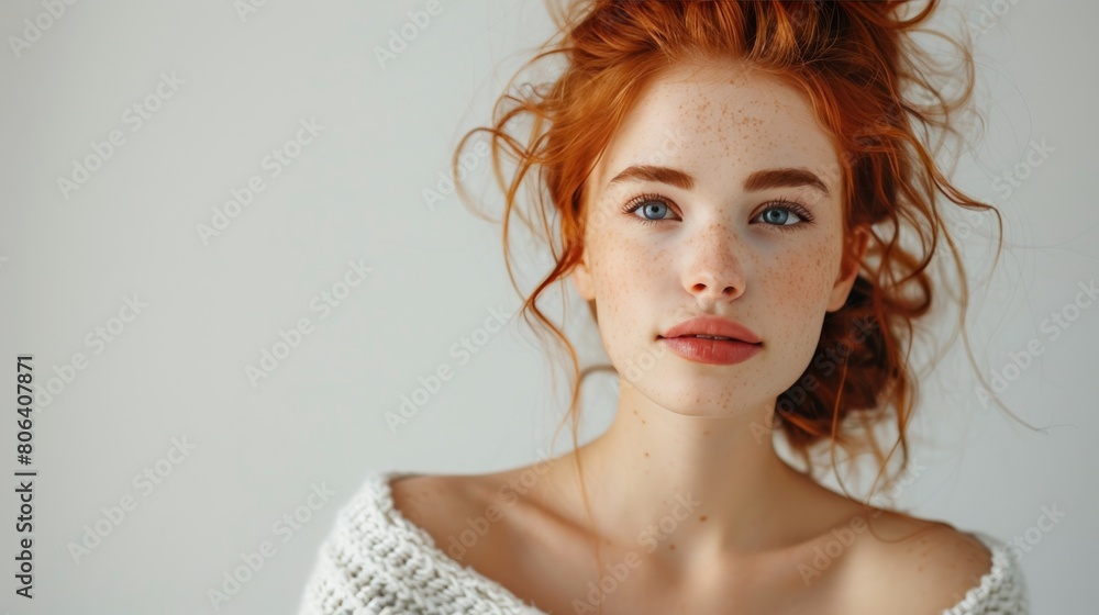 Close Up of Woman With Red Hair