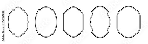 Frame vintage vector set. Vignette frames collection.
