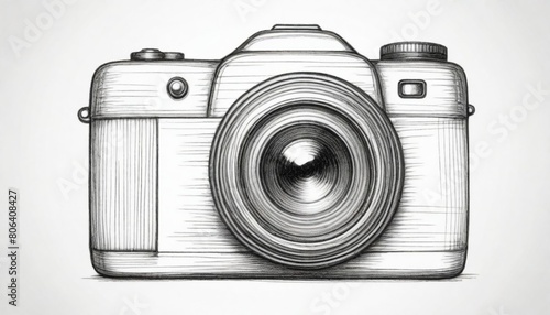 sketch lines A camera icon representing photograph (10) photo