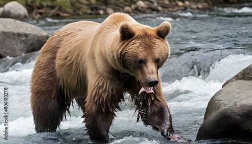 a-bear-fishing-for-salmon-in-a-river- 3 © Tamanna