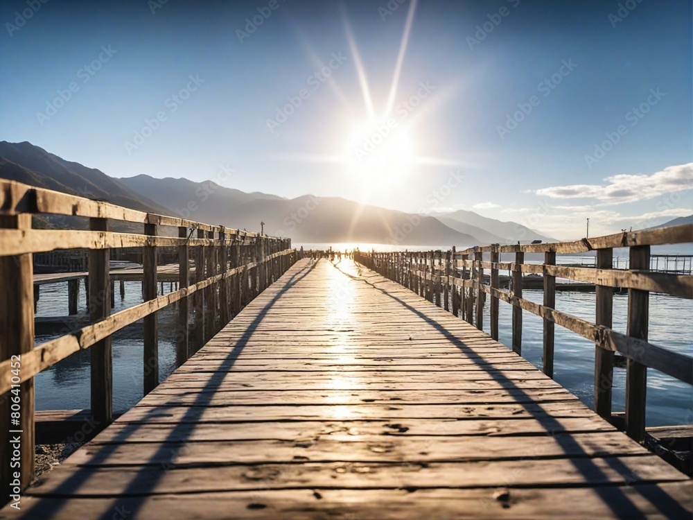 Fototapeta premium pier at sunset