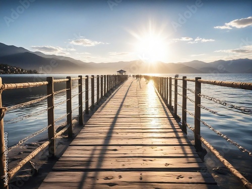 pier in the sunset